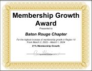2024 Region10 Membership Growth Award